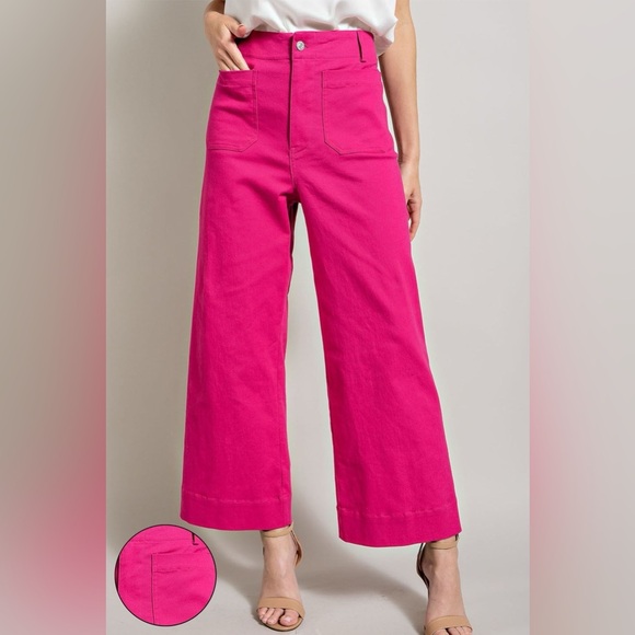 Soft Wash Wide Leg Jeans - eesome - Picture 1 of 2